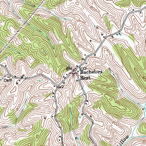 Topographic Map of Wrights Chapel Methodist Church (historical), KY