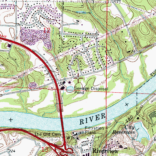 Topographic Map of North River Surgical Center, AL
