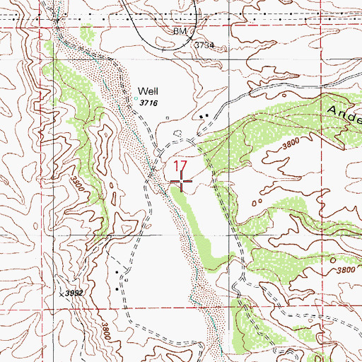 Topographic Map of Anderson Canyon, AZ