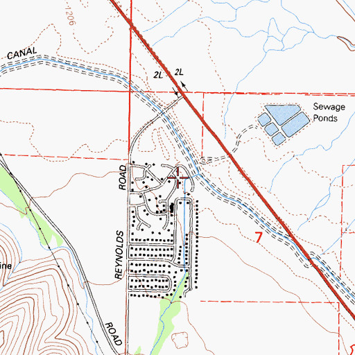 Topographic Map of Baker Creek, CA