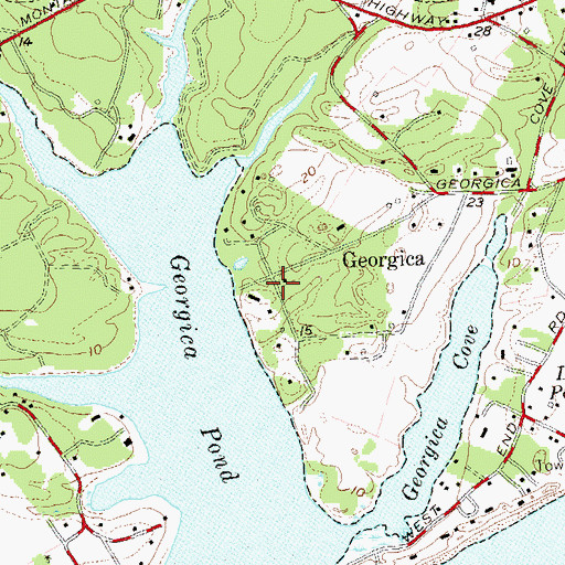 Topographic Map of Briar Patch Road Historic District, NY