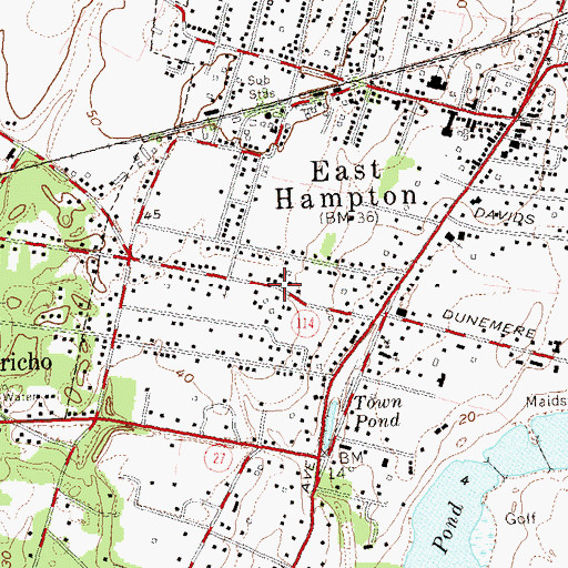 Topographic Map of Buell's Lane Historic District, NY