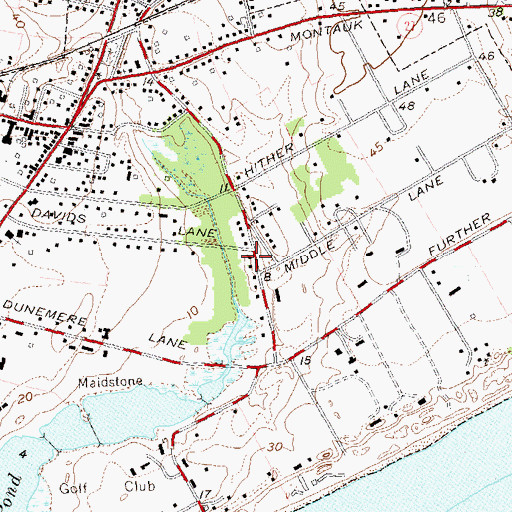 Topographic Map of Egypt Lane Historic District, NY