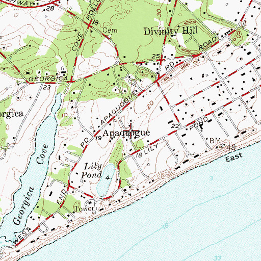 Topographic Map of Jones Road Historic District, NY