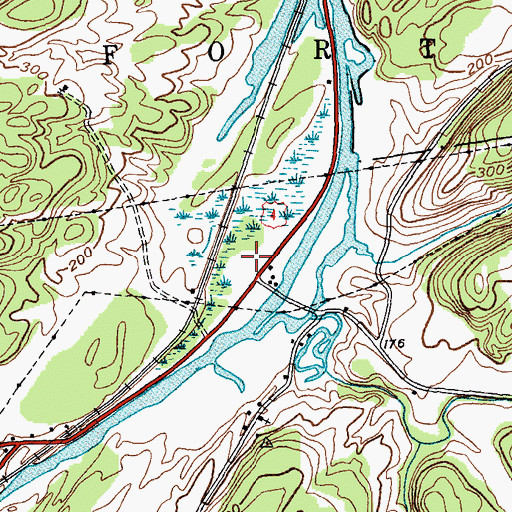 Topographic Map of Deweys Bridge Quarry, NY