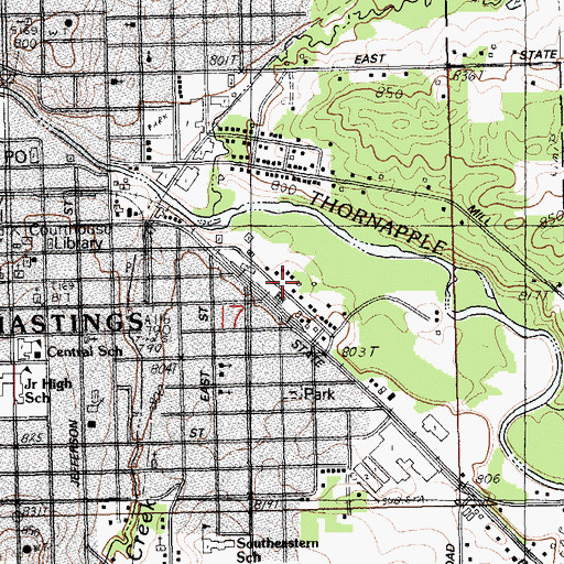 Topographic Map of Striker House Historical Marker, MI
