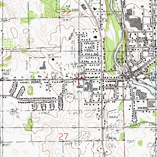 Topographic Map of John Carveth House Historical Marker, MI