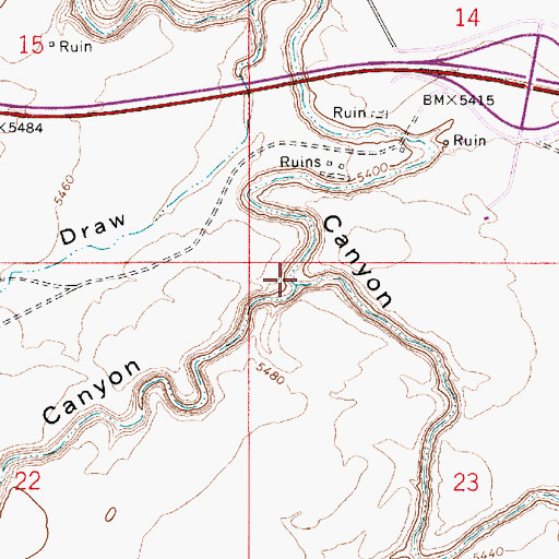 Topographic Map of Anderson Canyon, AZ