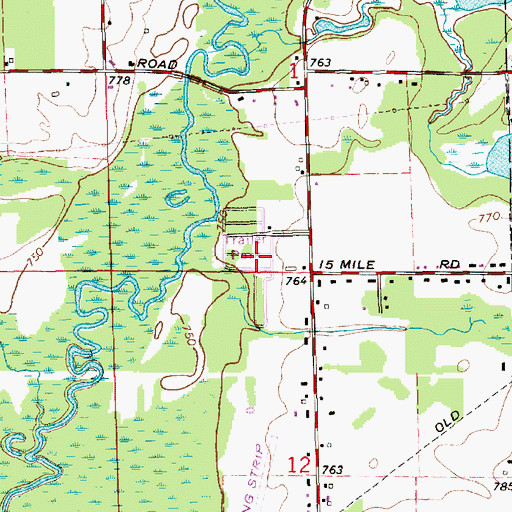 Topographic Map of RIverview Mobile Home Park, MI