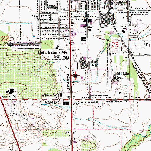 Topographic Map of Applewood Family Practice, MI