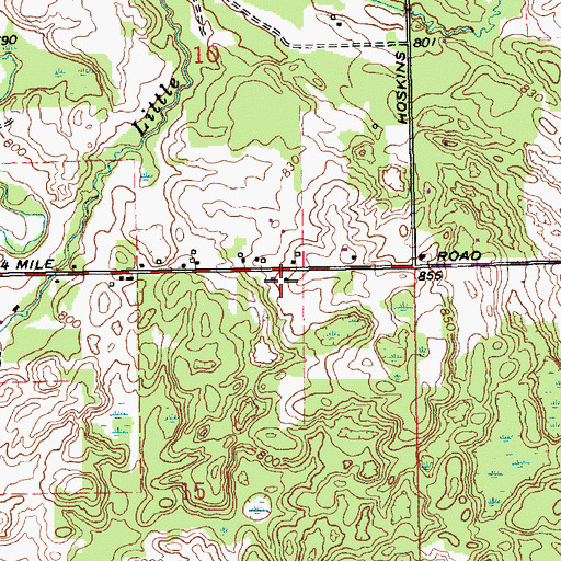 Topographic Map of Cedar Creek Community Church, MI