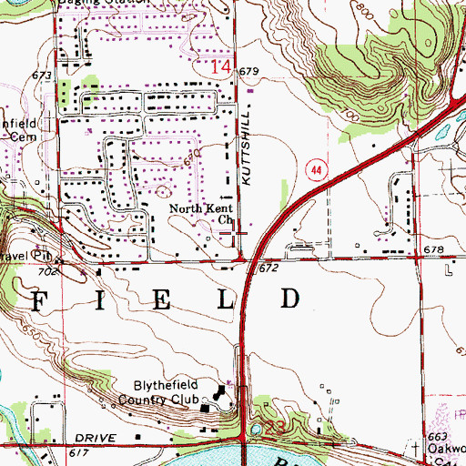 Topographic Map of Saint Stephen Lutheran Church, MI