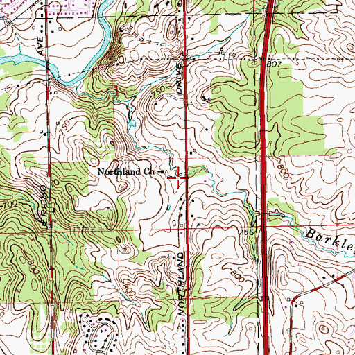 Topographic Map of Old Reformed Congregation, MI