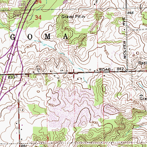 Topographic Map of Resurrection Life Worship Center, MI