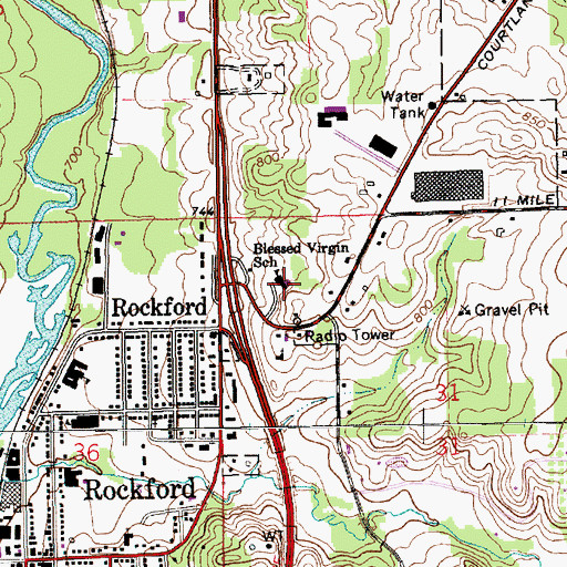 Topographic Map of Our Lady of Consolation Catholic Church, MI
