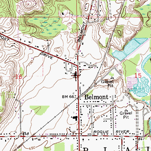 Topographic Map of Assumption School, MI