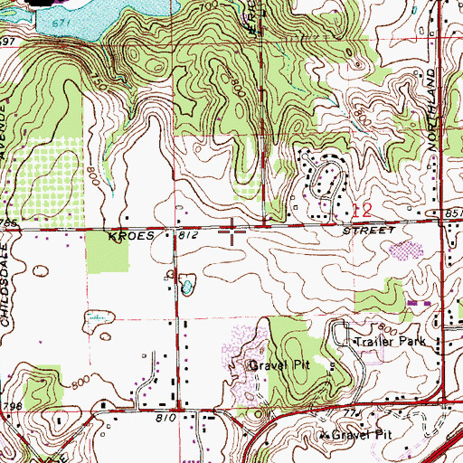 Topographic Map of River Valley Academy, MI