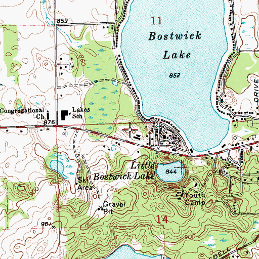Topographic Map of Rockford Christian School, MI