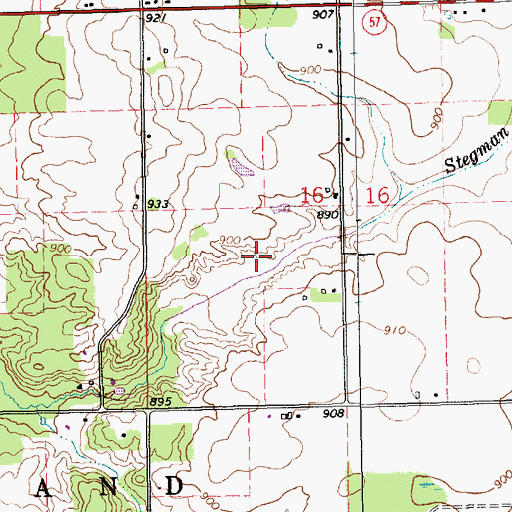 Topographic Map of North Kent Golf Course, MI