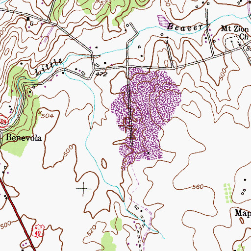 Topographic Map of Boonsboro Quarry, MD