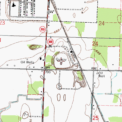 Topographic Map of White Star Quarry (historical), OH