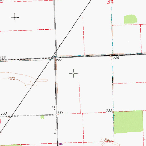 Topographic Map of Van Ham Dairy, OH