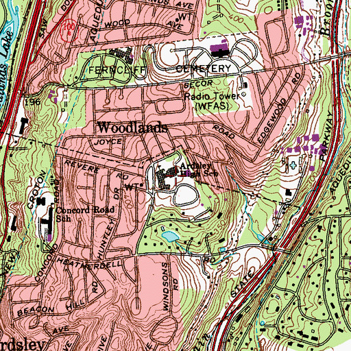 Topographic Map of Washington Hill, NY