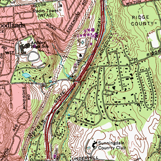 Topographic Map of Washington Brook, NY