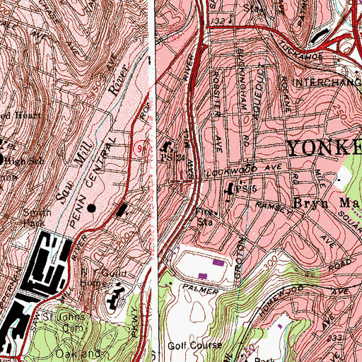 Topographic Map of Victory Park, NY