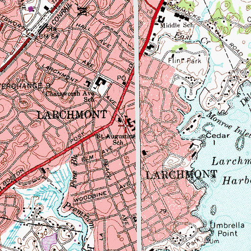 Topographic Map of Village Hall Park, NY