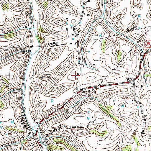 Topographic Map of Antioch School (historical), KY