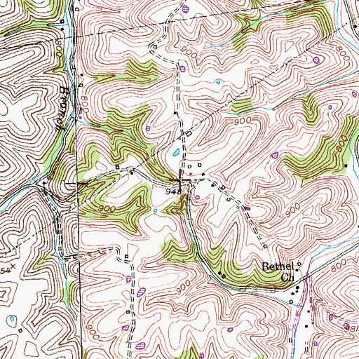 Topographic Map of Bradshaw School (historical), KY
