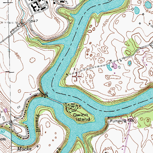 Topographic Map of Brights Bend, KY