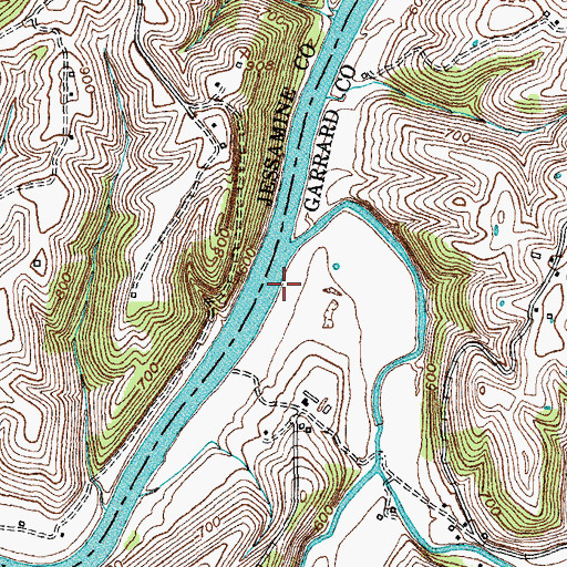 Topographic Map of Colliers Landing (historical), KY