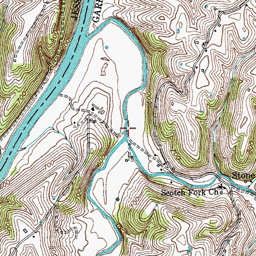 Topographic Map of Coy Post Office (historical), KY
