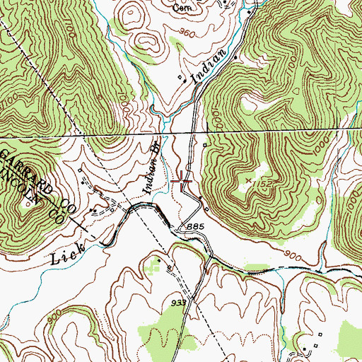 Topographic Map of Dripping Spring Post Office (historical), KY