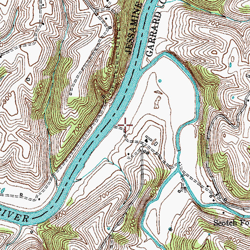 Topographic Map of Edinboro Post Office (historical), KY