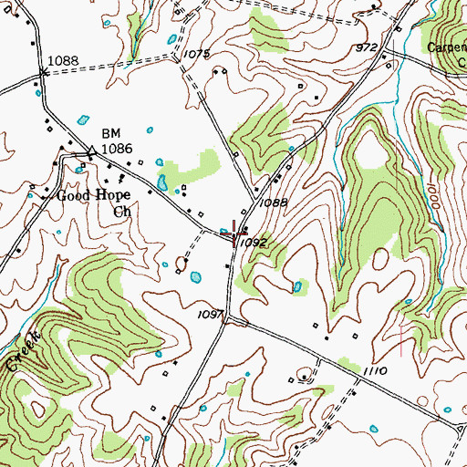 Topographic Map of Hamack (historical), KY