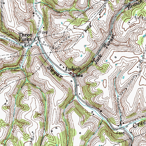 Topographic Map of Judson Post Office (historical), KY