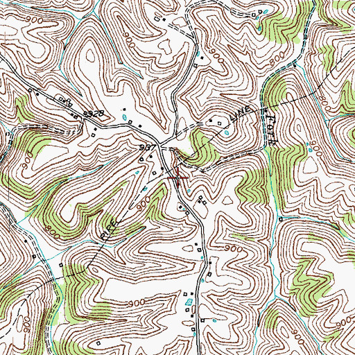 Topographic Map of Lloyd Post Office (historical), KY