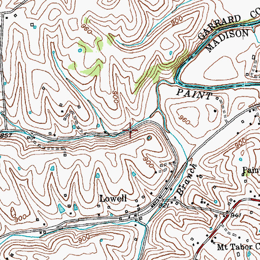 Topographic Map of Lowell Railroad Station (historical), KY