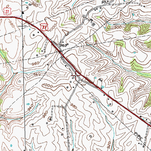 Topographic Map of Mason School (historical), KY