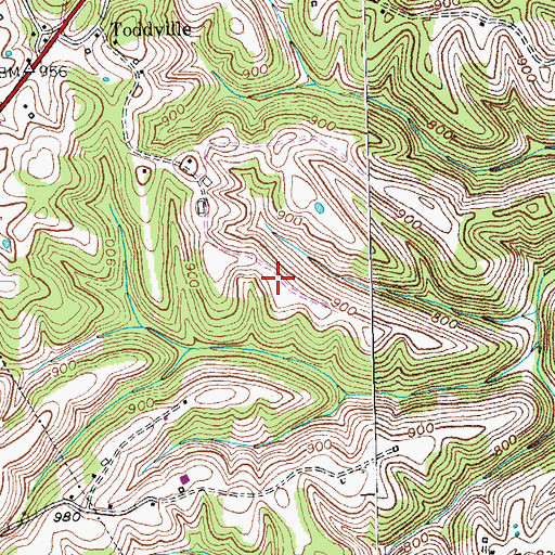 Topographic Map of Mount Hebron Ridge, KY