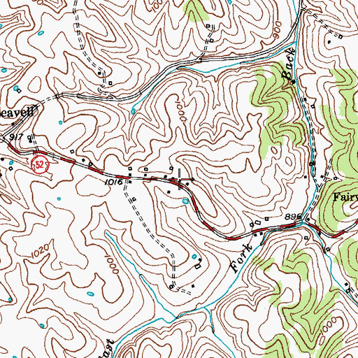 Topographic Map of Point Leavell School (historical), KY