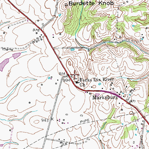 Topographic Map of Rice Academy (historical), KY