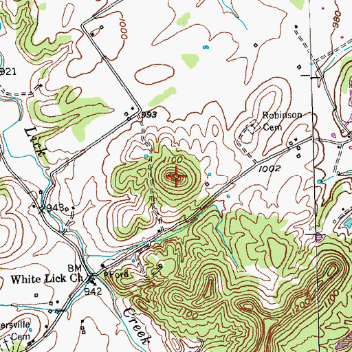 Topographic Map of Steve Knob, KY