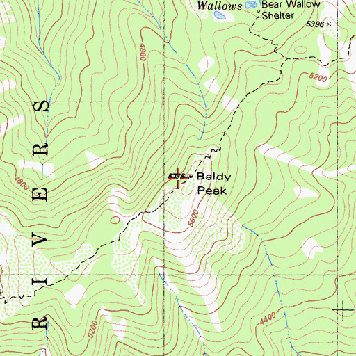 Topographic Map of Baldy Peak, CA