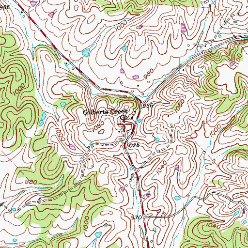Topographic Map of Sweeney Post Office (historical), KY