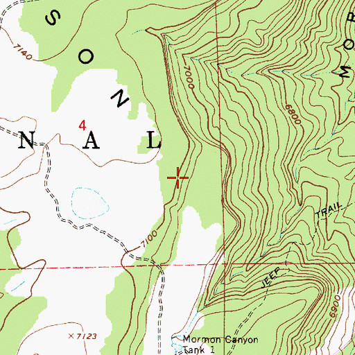 Topographic Map of Anderson Mesa, AZ