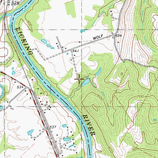 Topographic Map of Baker School (historical), KY